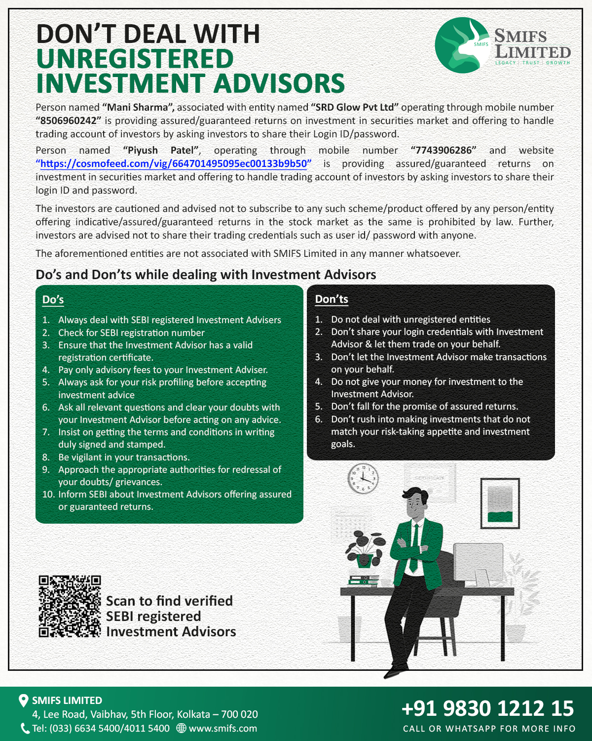 Don't Deal With Unregistered Investment Advisors